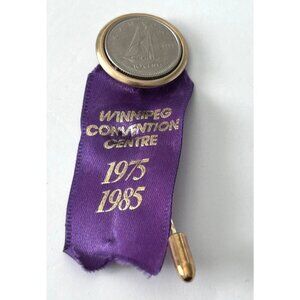 Canada Winnipeg Convention Centre 10 Cents Coin Pin Ribbon 1975-1985 Stickpin